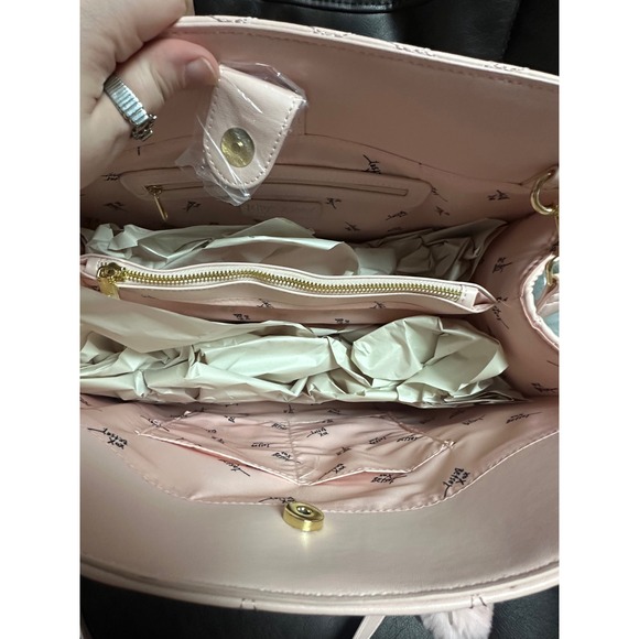 Betsey Johnson‎ Pink Heart Candy Conversation Hearts Tote Bag Purse - Picture 5 of 13